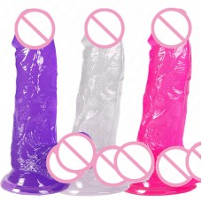 Crystal Realistic Dildo Dongs With Suction Cup Medium